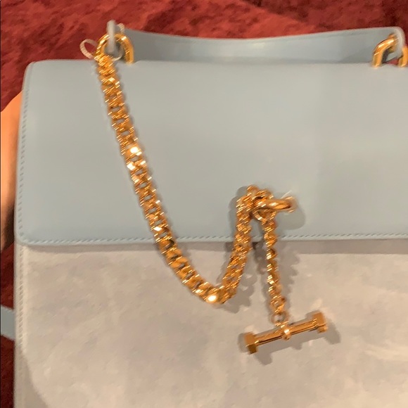 Luna italy Paley Leather Satchel in Light Blue - Picture 5 of 6